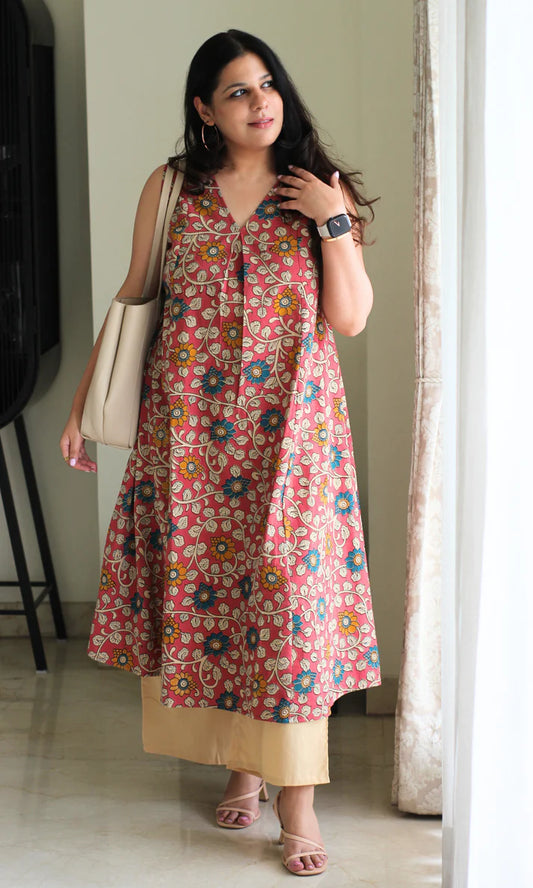 sleeveless A-line kurta