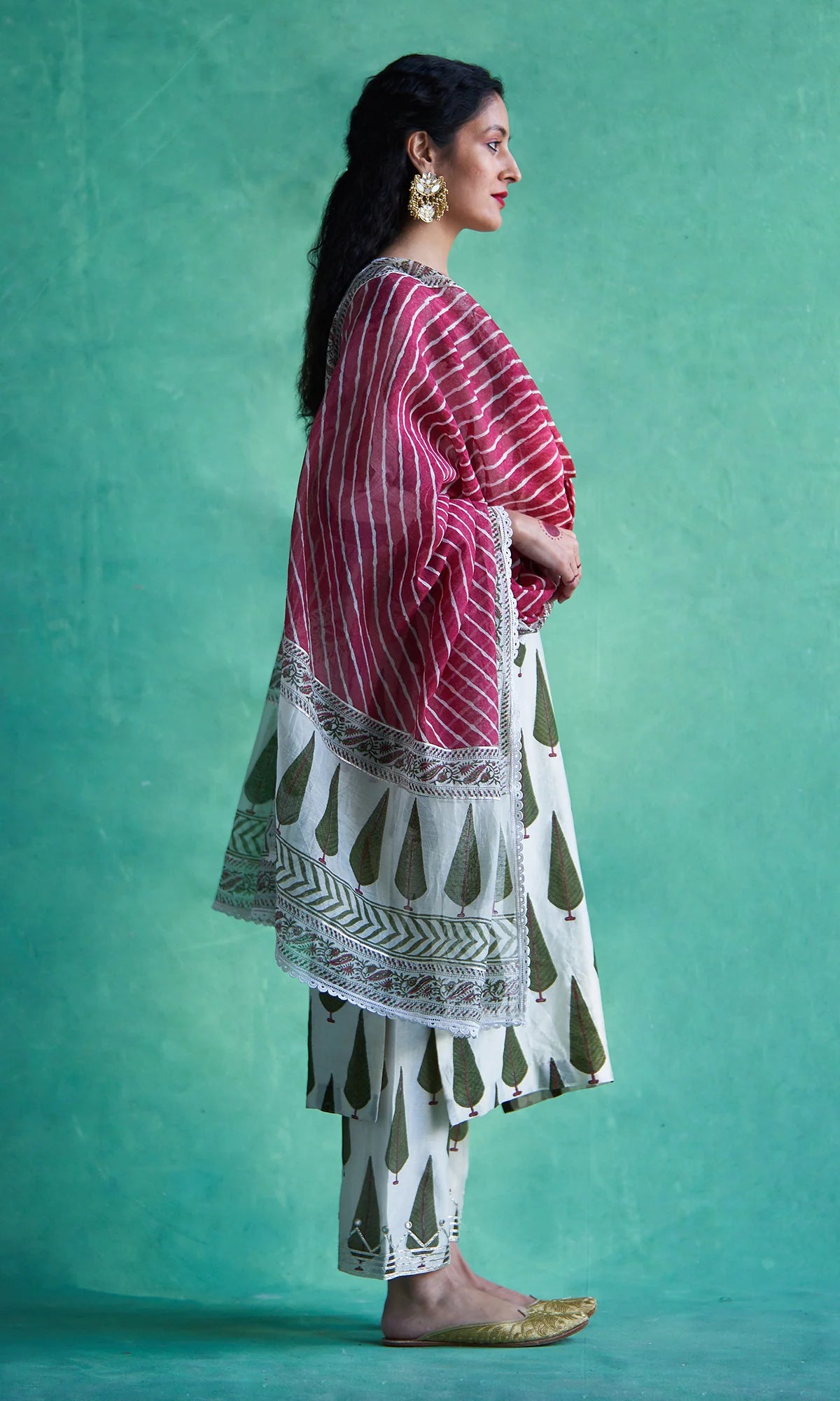 three-piece ethnic suit set