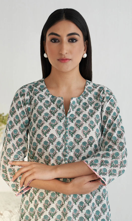 printed cotton suit set