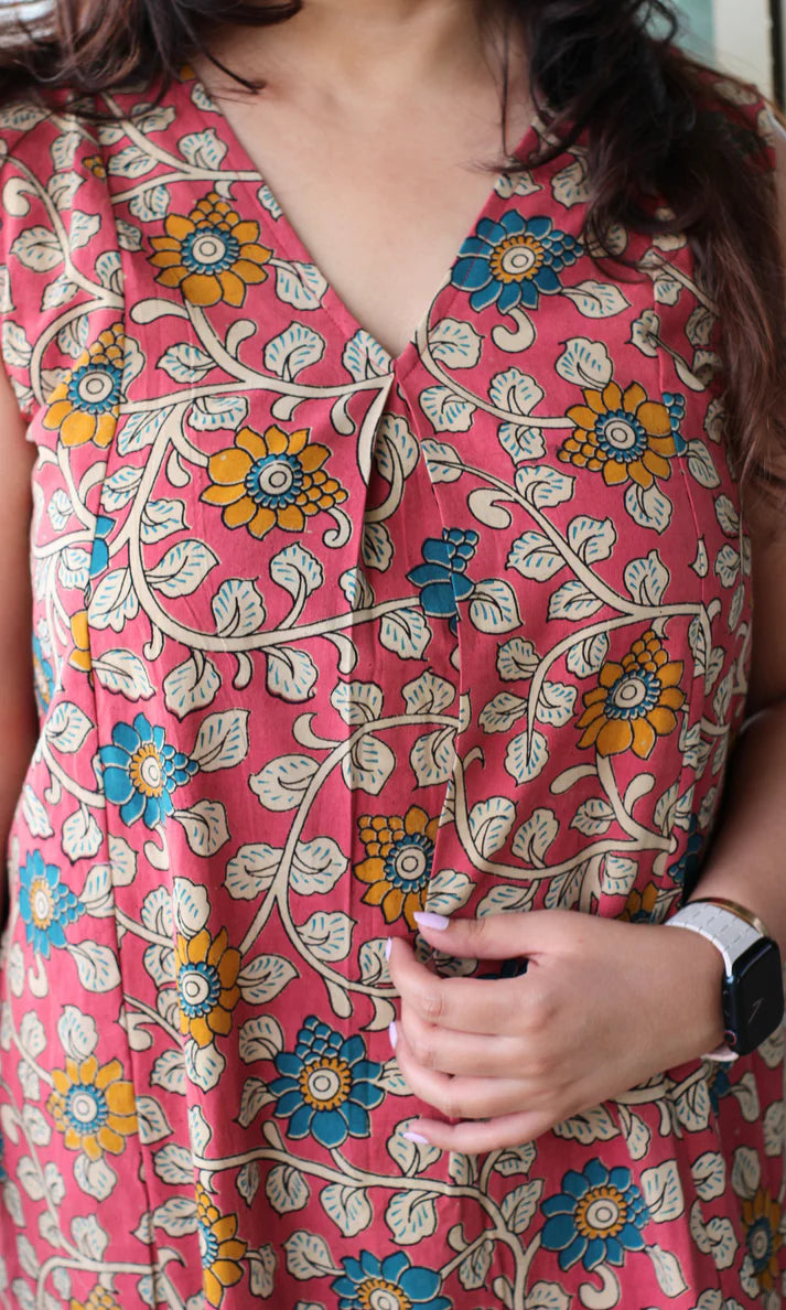 sleeveless A-line kurta