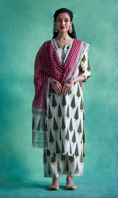 three-piece ethnic suit set