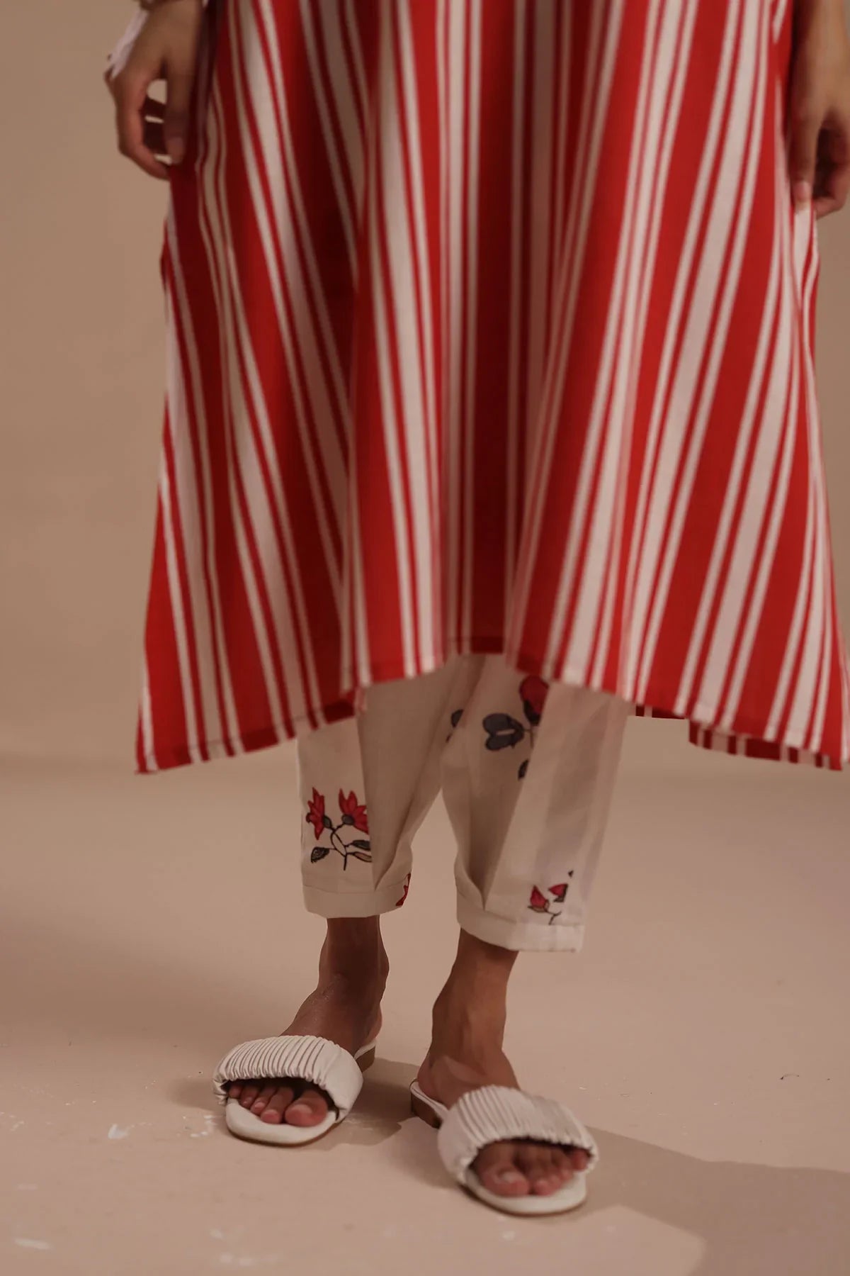 Heritage Stripe Canvas Kurta Set