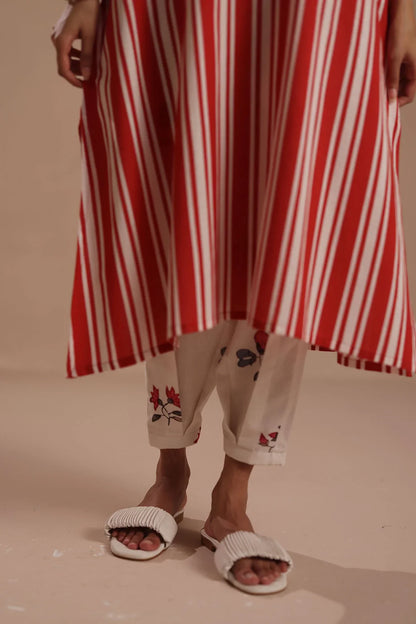 Heritage Stripe Canvas Kurta Set