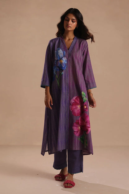 Violet Canvas Handcrafted Kurta Set