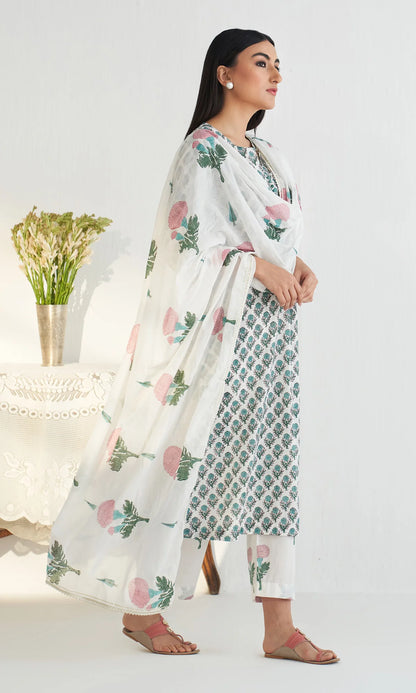 printed cotton suit set