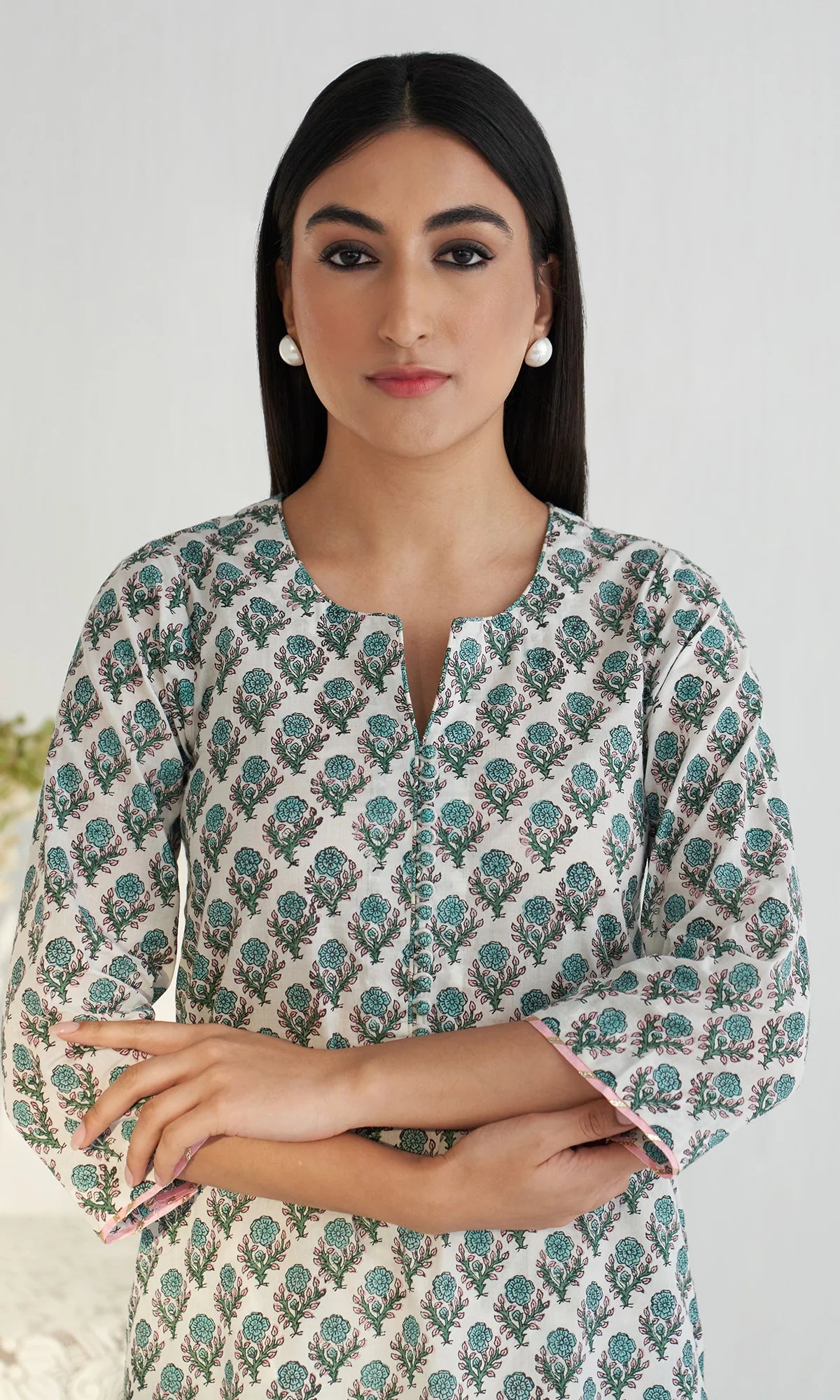 printed cotton suit set