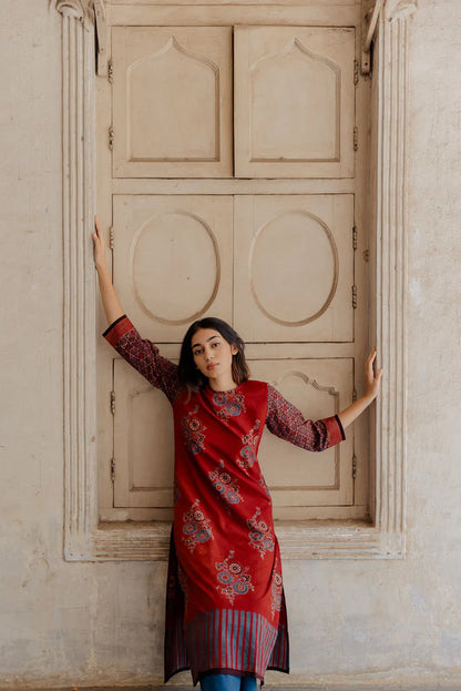 Handcrafted Printed Kurta – Elegant Ethnic Wear